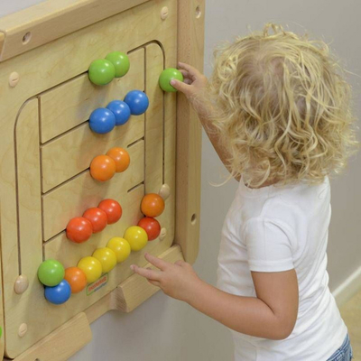 Lodër murale druri Masterkidz Wall Element Colors, edukative, shumëngjyrëshe