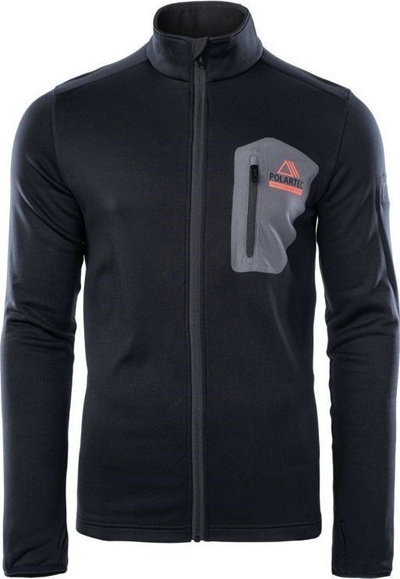 Bluzë fleece për burra Magnum Alces, Polartec Power Stretch Pro, me zinxhir komplet, e zezë