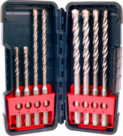 Set stërvitjesh Bosch SDS-plus Tough-Box, 8 copë, për beton, gri