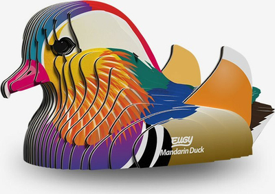 Puzzle 3D EUGY Mandarin Duck, 26 pjesë, karton ekologjik, shumëngjyrëshe