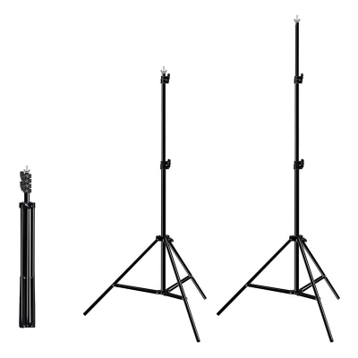 Set sfondi fotografik Puluz PKT5204, stativ 2x2m, 3 sfonda tekstili 1.6x2m, shumëngjyrësh
