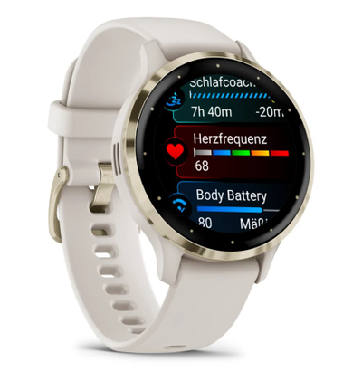 Smartwatch Garmin Venu 3S, AMOLED, 8GB, Ivory Soft Gold