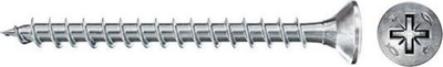 Vida druri Fischer Power Fast II 670204, 4x40 mm, çelik i galvanizum, 300 copë, ngjyrë argjendtë