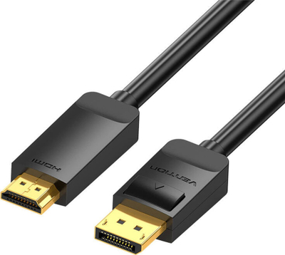 Kabllo Vention DisplayPort në HDMI, 4K, 2 metra, e zezë