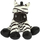 Lodër pelushi Suki Gifts Zooma Zebra, me zile, bardh e zi