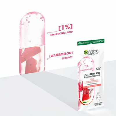 Maskë Garnier Skin Naturals Hyaluronic & Watermelon Extract 15 g