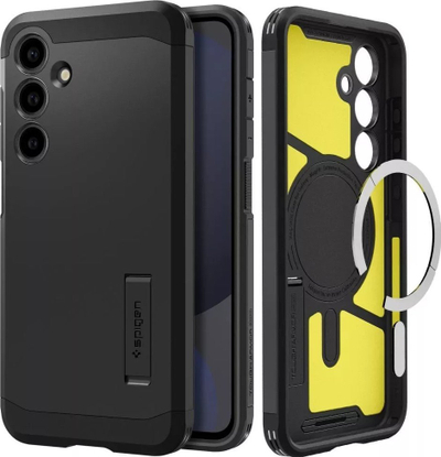 Futeri telefoni Spigen Tough Armor Mag për Samsung S24 FE, MagSafe, e zezë