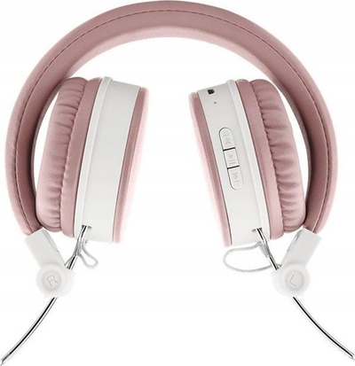 Kufje wireless STREETZ HL-BT402, Bluetooth 5.0, me mikrofon, rozë