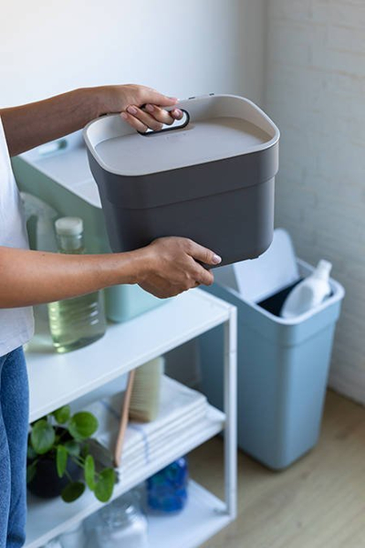 Kанта за отпадоци Curver Ready to Collect, 5L, рециклирана пластика, темно сива