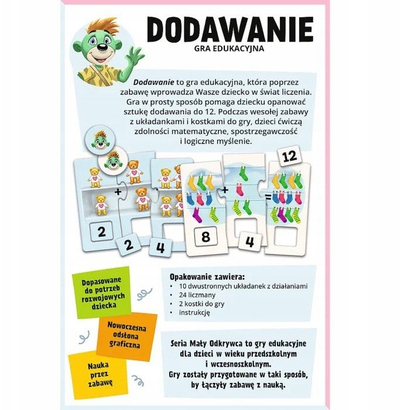 Lojë edukative Trefl Little Explorer Addition, matematikë, për kalamoj