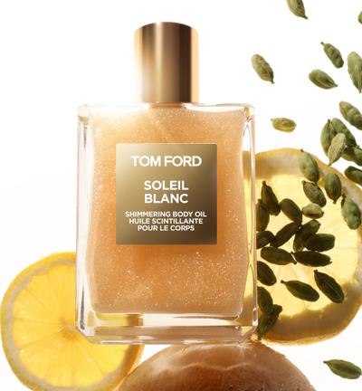 Vaj trupi Tom Ford Soleil Blanc, me shkëlqim, 100ml, i artë