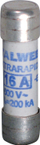 Siguresë cilindrike Eti-Polam CH10UQ, 10x38mm, 16A 600V, e bardhë