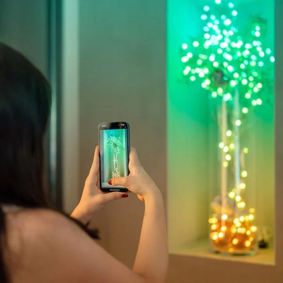 Drita dekorative Twinkly Candies Pearl, 100 LED RGB, 6.5 m, shumëngjyrëshe