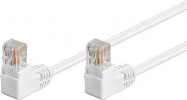 Kabllo rrjeti Goobay Patch CAT 5e, 10 m, me kënd 90°, e bardhë