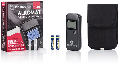 Alkooltester Breathalyzer BACscan F-40, sensor elektro-kimik, ekran dixhital