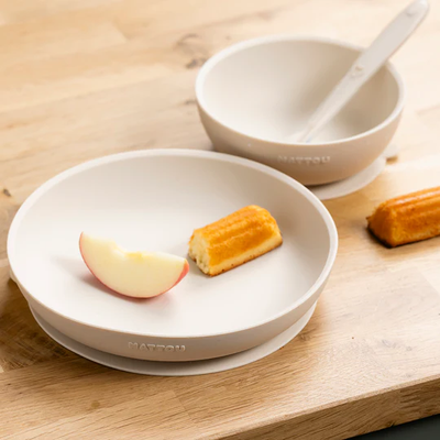 Set ushqimi për Fëmijë prej Silikoni, 3 copë - Clay