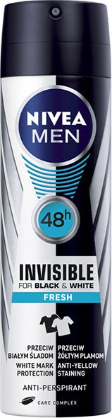 Deodorant sprej për meshkuj Nivea Invisible Fresh, 150 ml