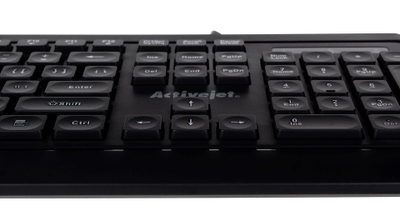 Tastierë Activejet K-3904, USB, 104 taste, e zezë