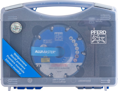 Disk mullini këndi Pferd Alumaster HSD F 115/125, karbur tungsteni, për alumin, blu