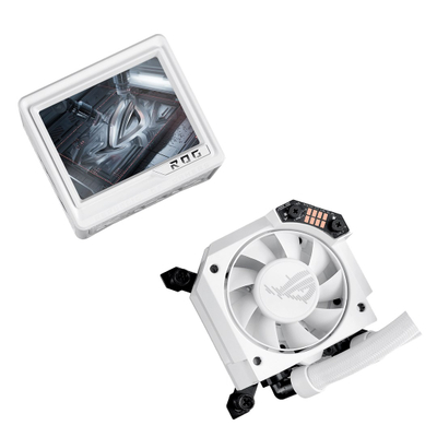 Ftohës liquid për procesor ASUS ROG RYUJIN III 360 ARGB EXTREME, radiator 360 mm, ekran LCD 3.5", i bardhë