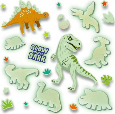 Set për zbukurim muri SES Creative Glowing Dinos 25127, që ndriçon në errësirë, për kalamaj 5+