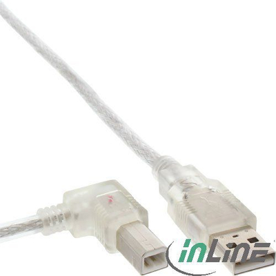 Kabllo USB InLine 34556L, USB A me USB B, 5 m, i çelqtë