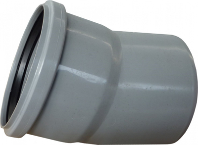 Bërryl tubi PP, fi 75mm, 30°, gri
