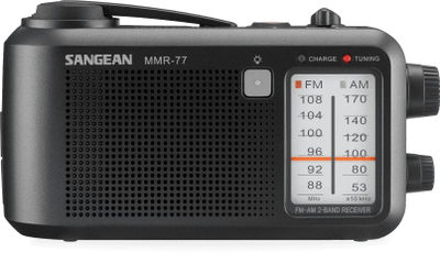 Портабилен радио приемник Sangean MMR-77, аналоген, црн