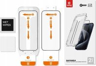 Xham mbrojtës Crong EasyShield, 2 copë, për iPhone 16 dhe iPhone 15, transparent