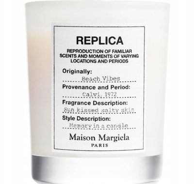 Qiri aromatik Maison Margiela Replica Beach Vibes, 165g, aromë verore, i bardhë