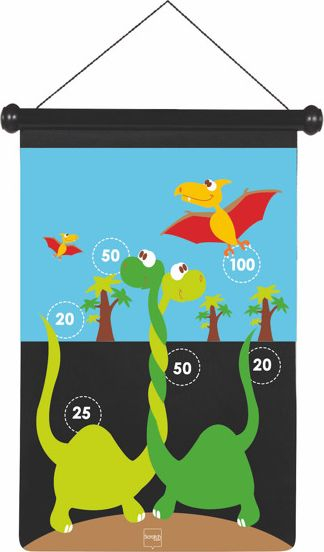 Lojë me shigjeta magnetike Fat Brain Toys Magnetic Darts Dinosaurs Large, për kalamaj 5 deri 9 vjeç, shumëngjyrëshe