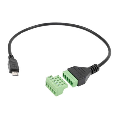 Kabllo Shelly Micro USB to 5 Terminal Add, për Shelly Pill, e zezë