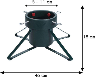 Stativ për bredh Tetragon, metal, me rezervuar uji, i gjelbër