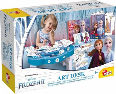 Tavolinë kreative Lisciani Frozen II Art Desk, me gjëra vizatimi, për kalamaj 4+