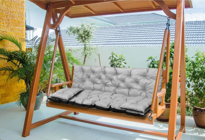 Set jastëkësh kopshti Codura, 150x60x50 cm, 2x 42x42 cm, gri e hapur