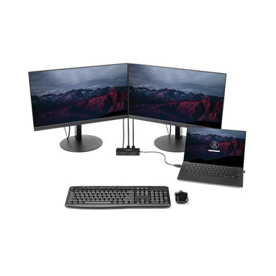 Dok lidhës StarTech USB 3.0 Mini Dock, dy ekrane, Gigabit Ethernet, i zi