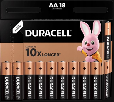 Bateri alkaline DURACELL AA / LR6 18 copë