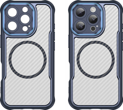 Mbështjellës silikoni Leading Series MagSafe për iPhone 16 Pro, TPU, me karikim wireless, blu