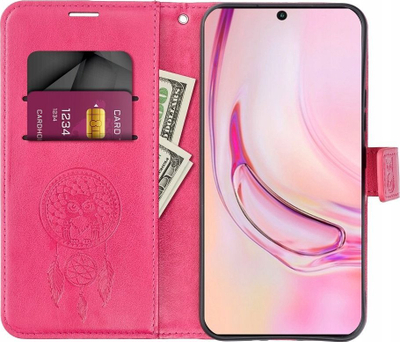 Futrollë libër OEM Mezzo për Xiaomi Redmi Note 13 Pro 5G, me xhepa kartash, magnet, magenta