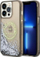 Kllausë telefoni Karl Lagerfeld Liquid Glitter RSG, për iPhone 14 Pro Max, transparente me korniza të zeza
