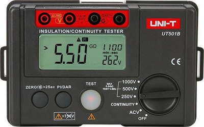 Matës izolimi UNI-T UT501B, 1000V, 5GΩ, i kuq