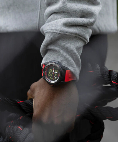 Orë për meshkuj Timex IRONMAN Adrenaline Ana-digi TW2W53700, e kuqe