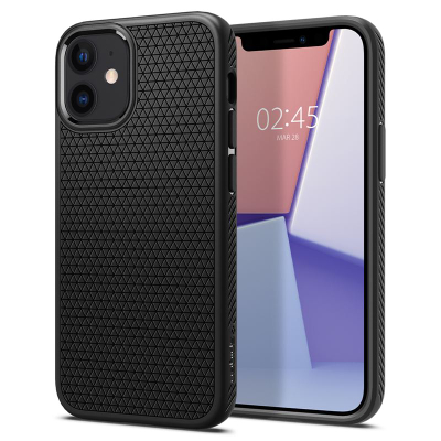 Mbështjellëse për iPhone 12 mini Spigen Liquid Air, e zezë