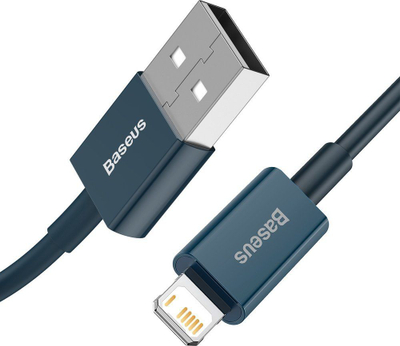 Kabllo karikimi Baseus CALYS-C03, USB në Lightning, 2m, 2.4A, blu