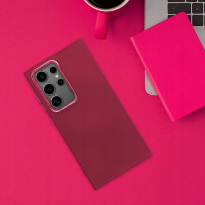 Këllëf telefoni për Xiaomi Redmi Note 14 4G Global, me kornizë, i kuq