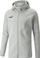 Bluzë me kapuç Puma teamFinal Casuals Hooded Jkt M, me zinxhir komplet, dryCELL, gri e çelët