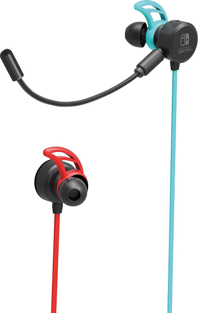 Слушалки во уво Hori Pro NSW 159U, со микрофон, 3.5 mm, сино и црно