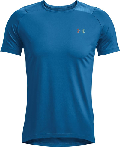Bluzë sportive Under Armour Rush 2.0 Vent SS, për burra, me mëngë të shkurtra, blu