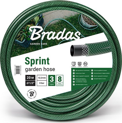 Zorrë ujitëse Bradas Sprint, 3/4", 20m, jeshile