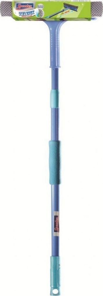 Pastruese teleskopike për dritare Spontex Telefix, 120 cm, e kaltër